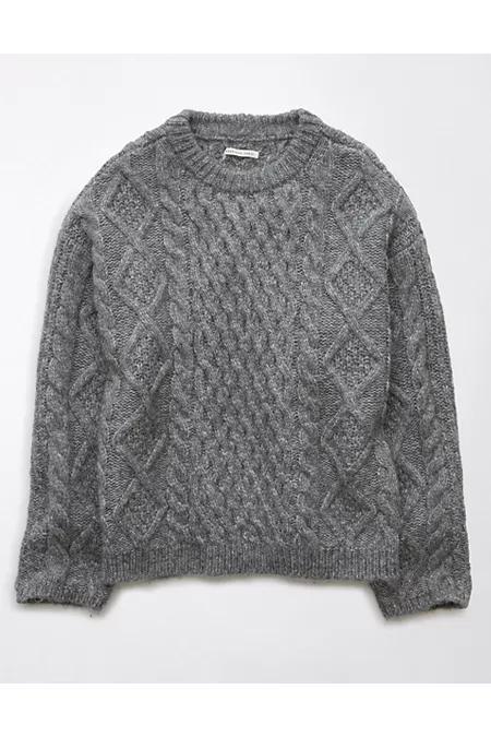 AE Oversized Cable Knit Sweater Women's Product Image
