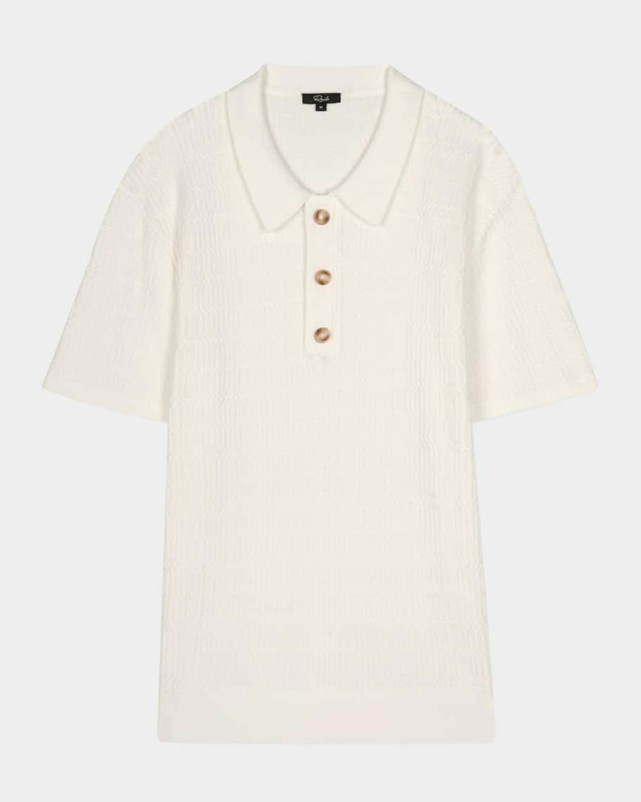 Mens Nathan Textured Polo Shirt Product Image