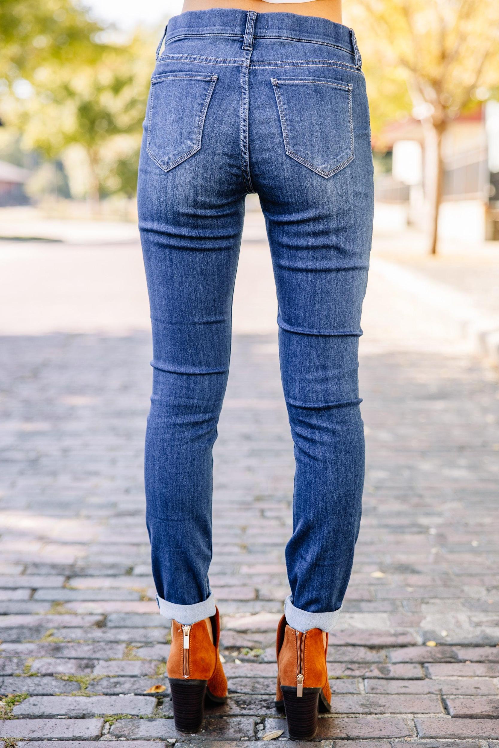 Take It Easy Dark Wash Jeggings Female Product Image