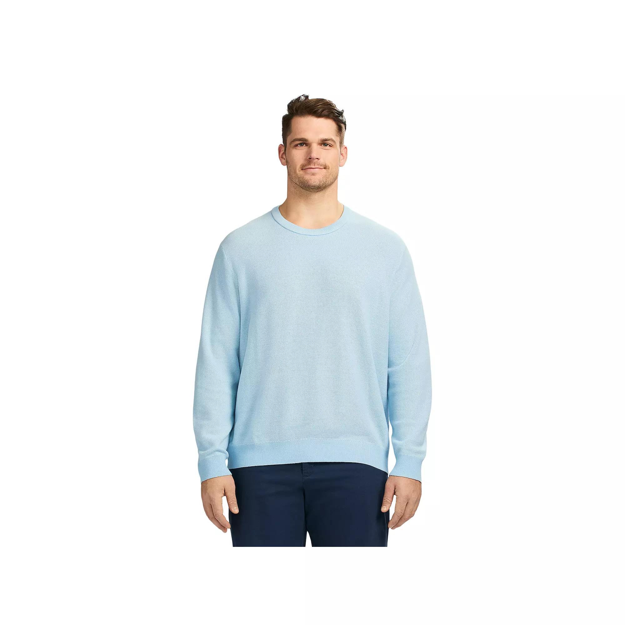 Big & Tall IZOD Honeycomb Crewneck Sweater, Men's, Size: XL Tall, Placid Blue Product Image