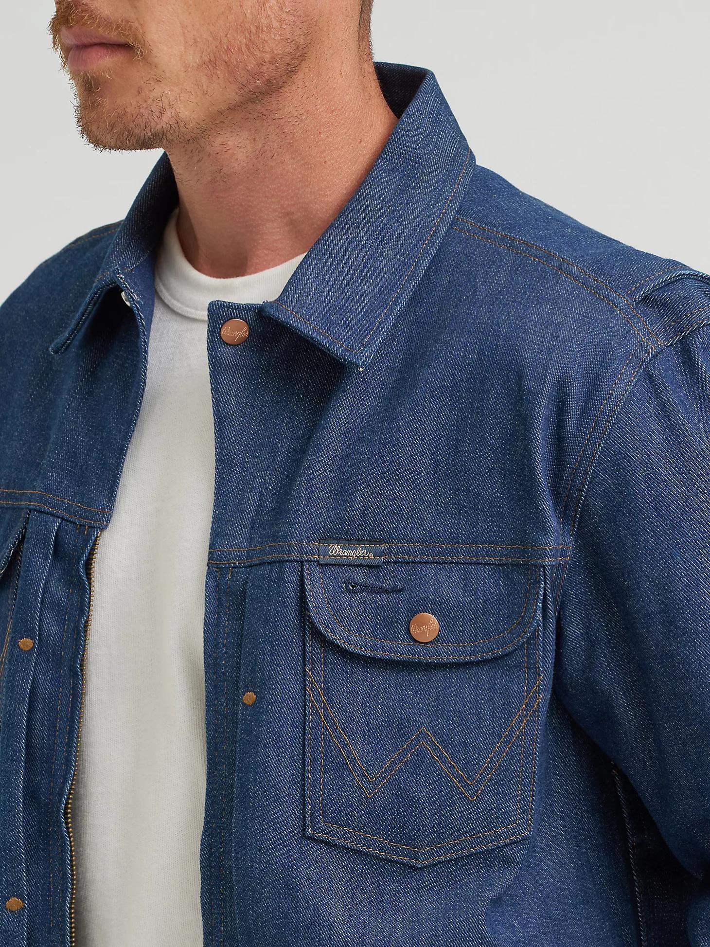 Men's Raw Japanese Selvedge Denim Jacket | Men's JACKETS & OUTERWEAR | Wrangler® Product Image