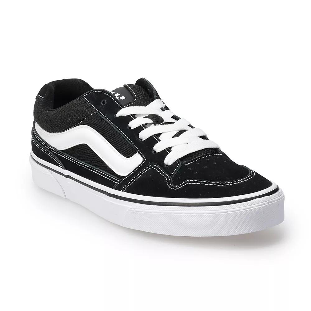 Vans® Caldrone Men's Suede Shoes, Size: 10.5, Black White Product Image