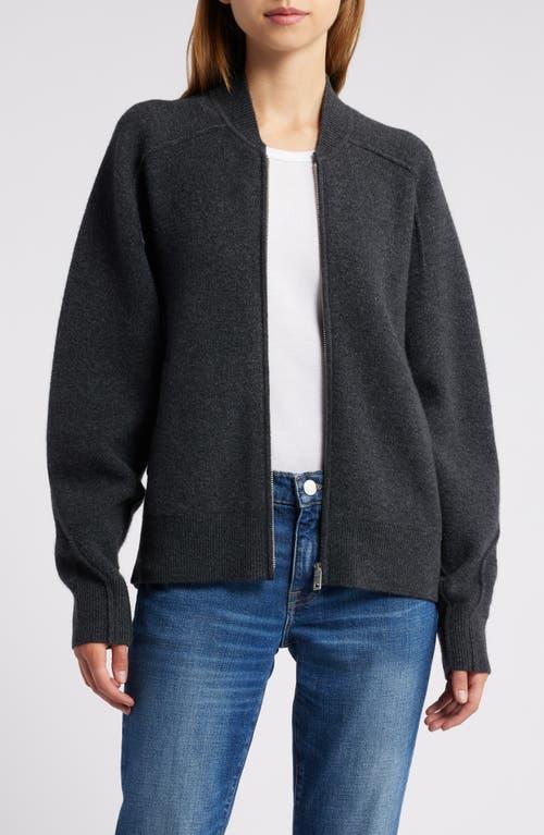 RAG & BONE Bridget Wool Blend Bomber Cardigan In Charcoal Product Image