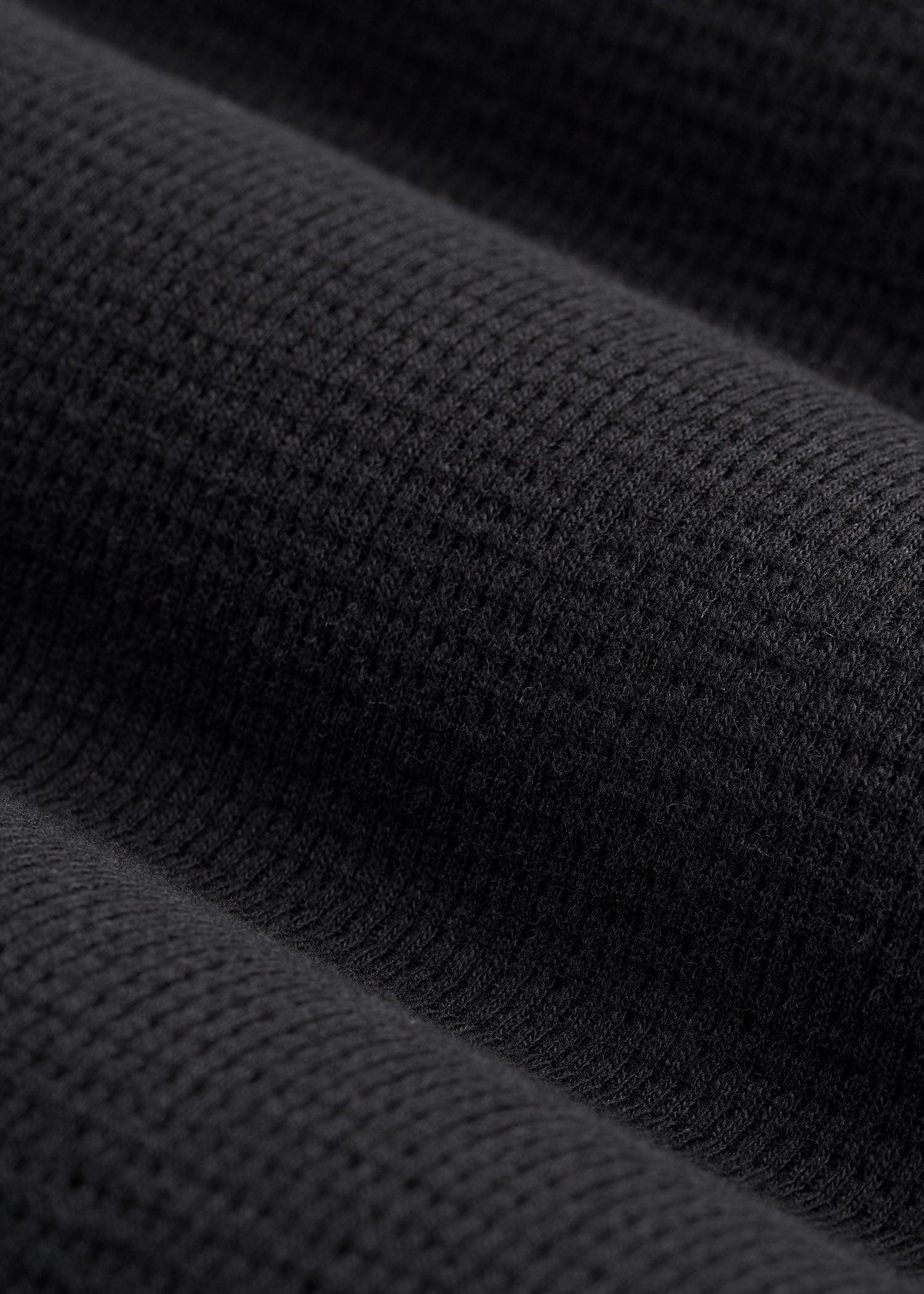 Waffle-Knit Lounge Robe for Tall Men in Black Product Image