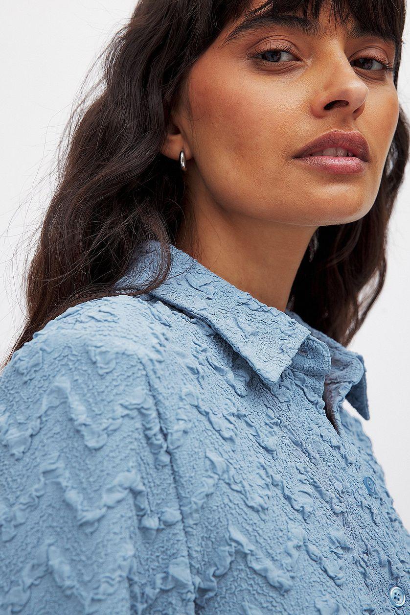 Structured Fitted Long Sleeve Shirt Product Image