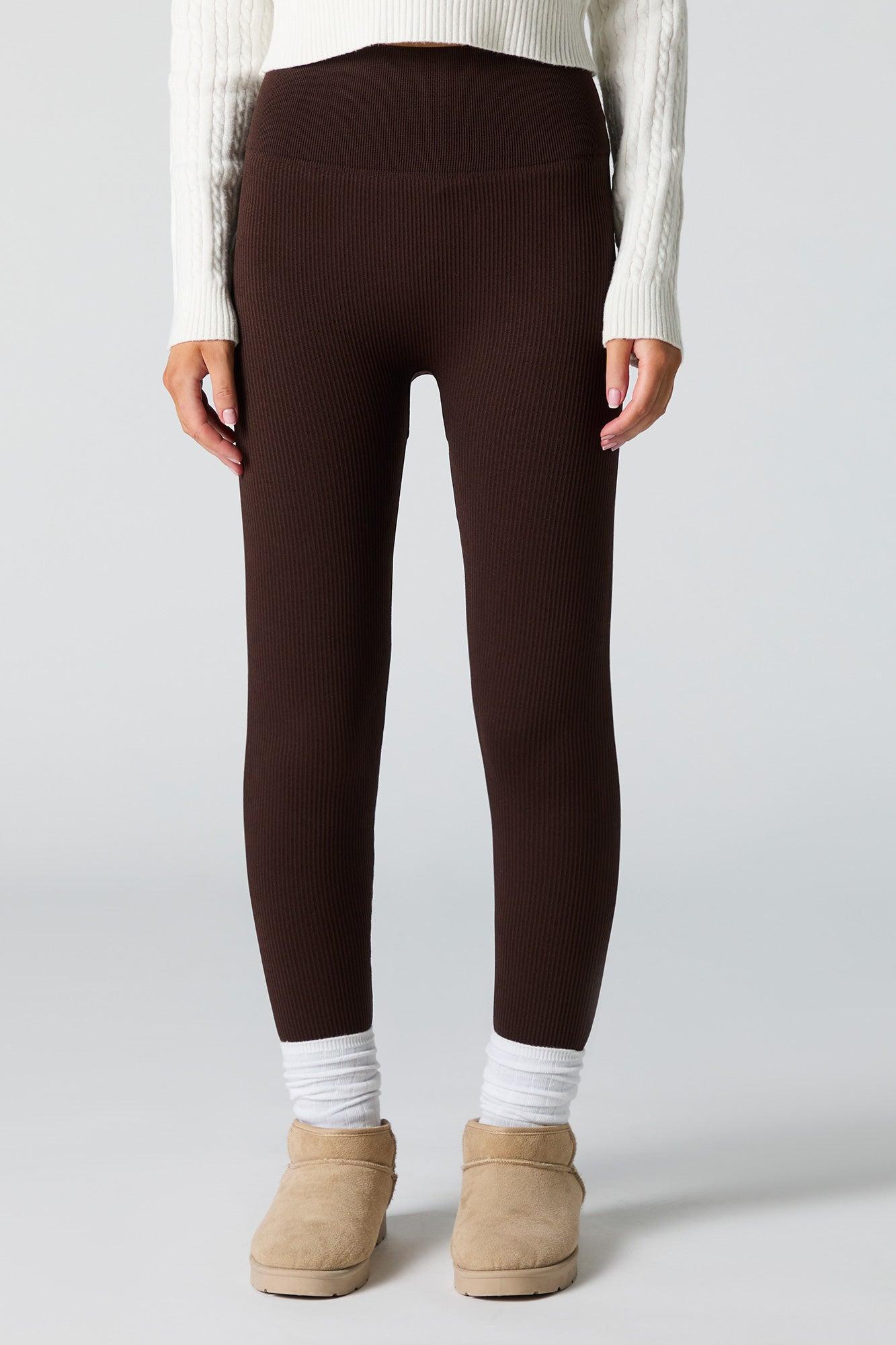High Rise Seamless Ribbed Legging Female Product Image