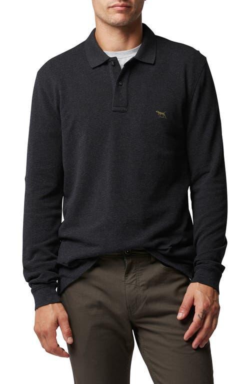 Mens Long-Sleeve Pique Polo Shirt Product Image