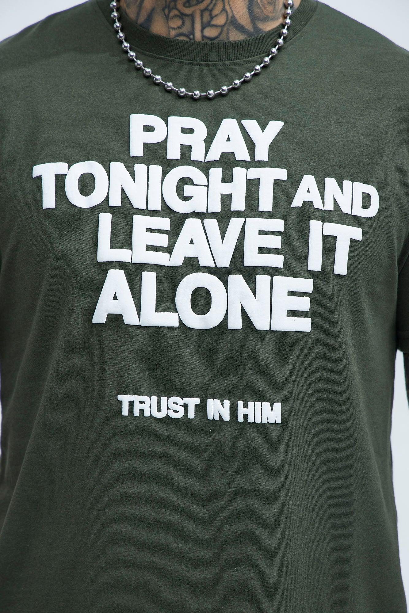 Pray Tonight Short Sleeve Tee - Dark Olive Product Image