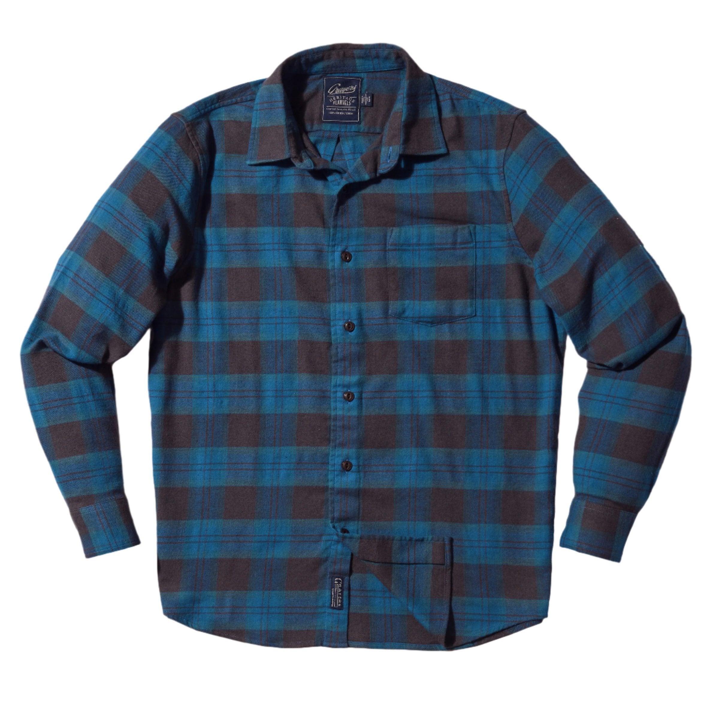 Shady Grove Stretch Flannel Shirt - Teal Olive Product Image