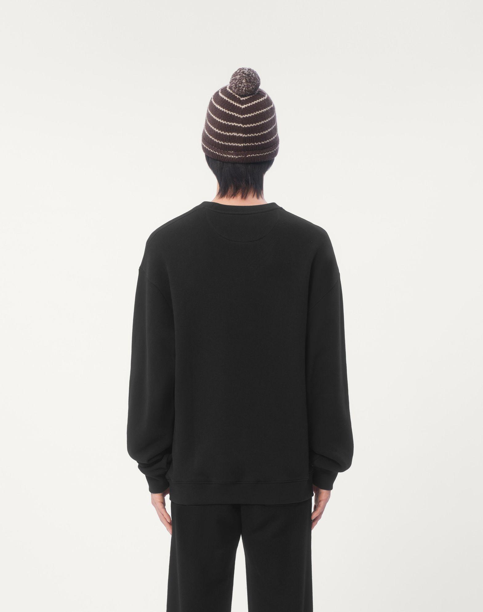 Cotton Crewneck Sweatshirt With Chez Valentino Patch Product Image