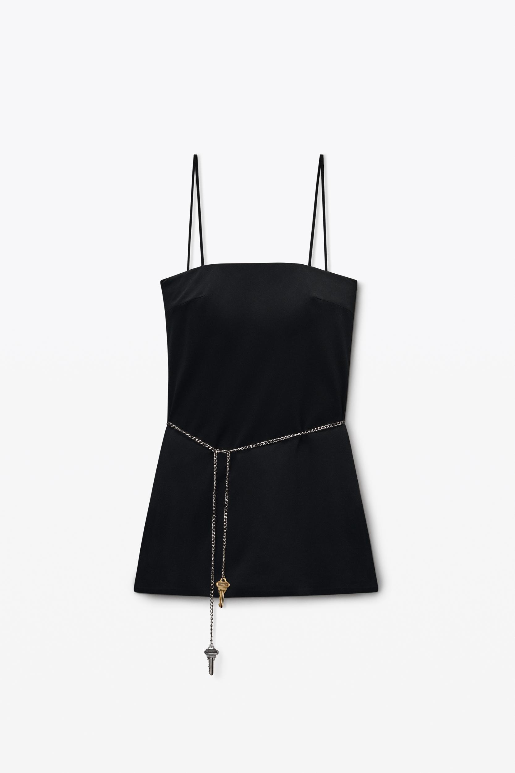 Black Wool-stretch Minidress With Hardware Product Image