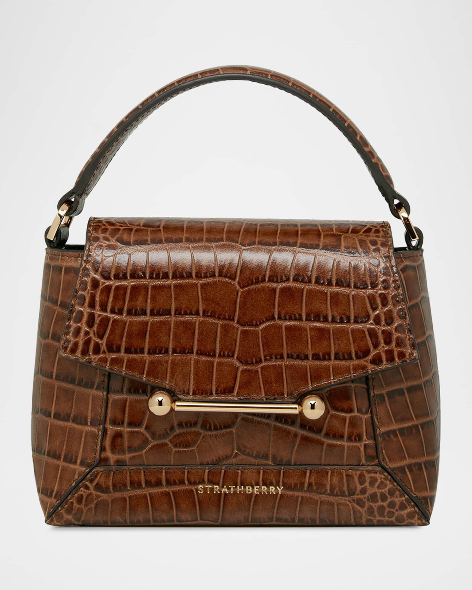 Mosaic Nano Croc Leather Top-Handle Bag Product Image