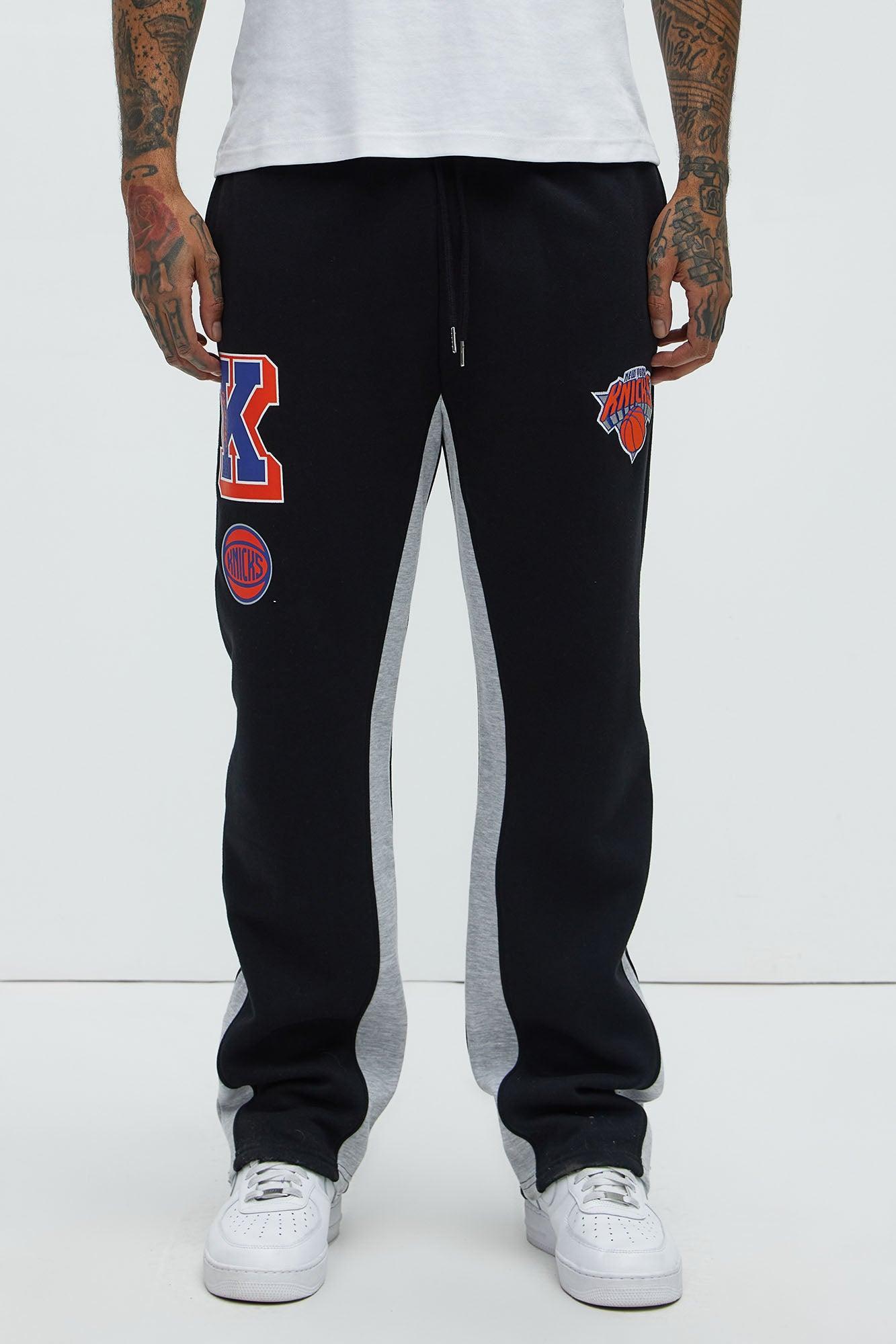 Knicks Backboard Skinny Flare Sweatpants - Blue/Black Male Product Image