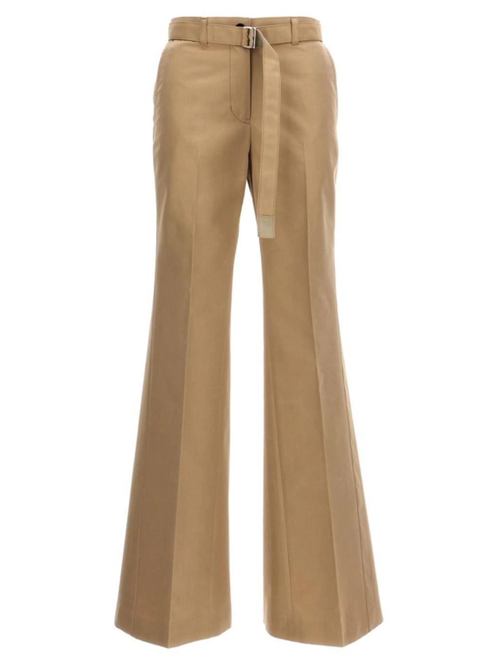 SACAI Gabardine Flared Pants In Cream Product Image
