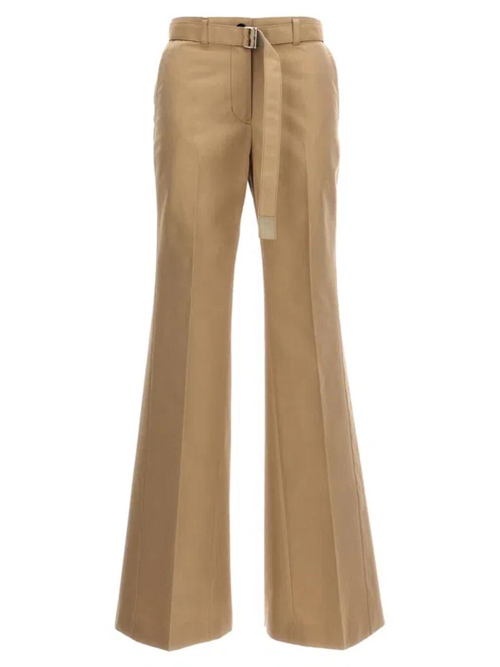 SACAI Gabardine Flared Pants In Cream Product Image
