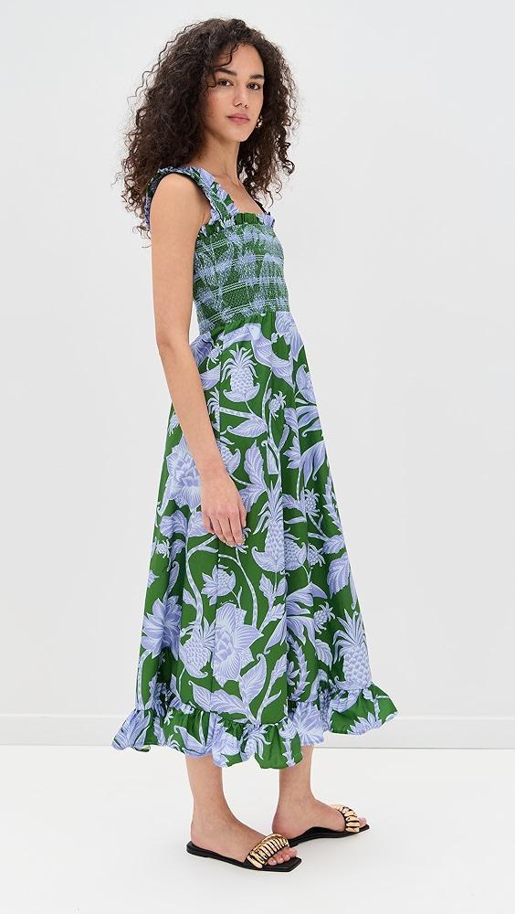 FARM Rio Tropical Swing Green Sleeveless Midi Dress | Shopbop Product Image
