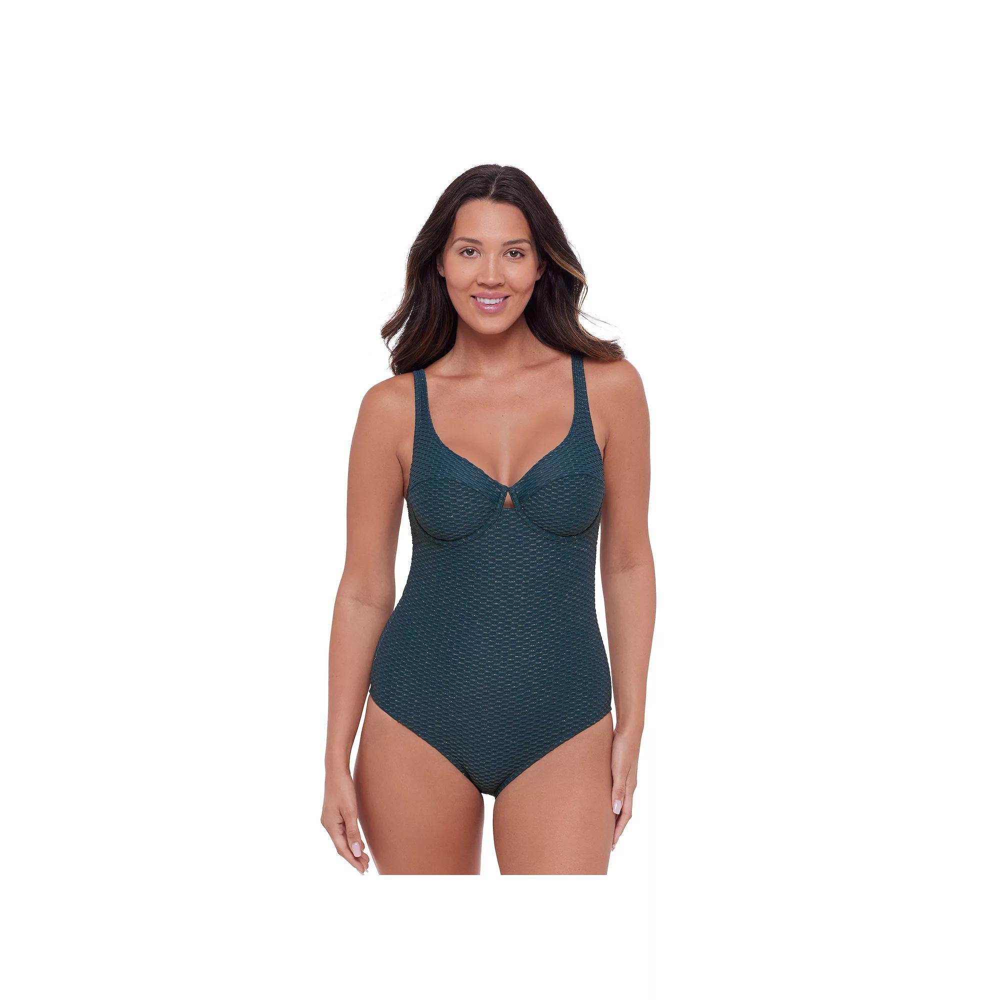 Women's S3 Swim The Underwire One-Piece Swimsuit, Size: Large, Dusk Blue Product Image