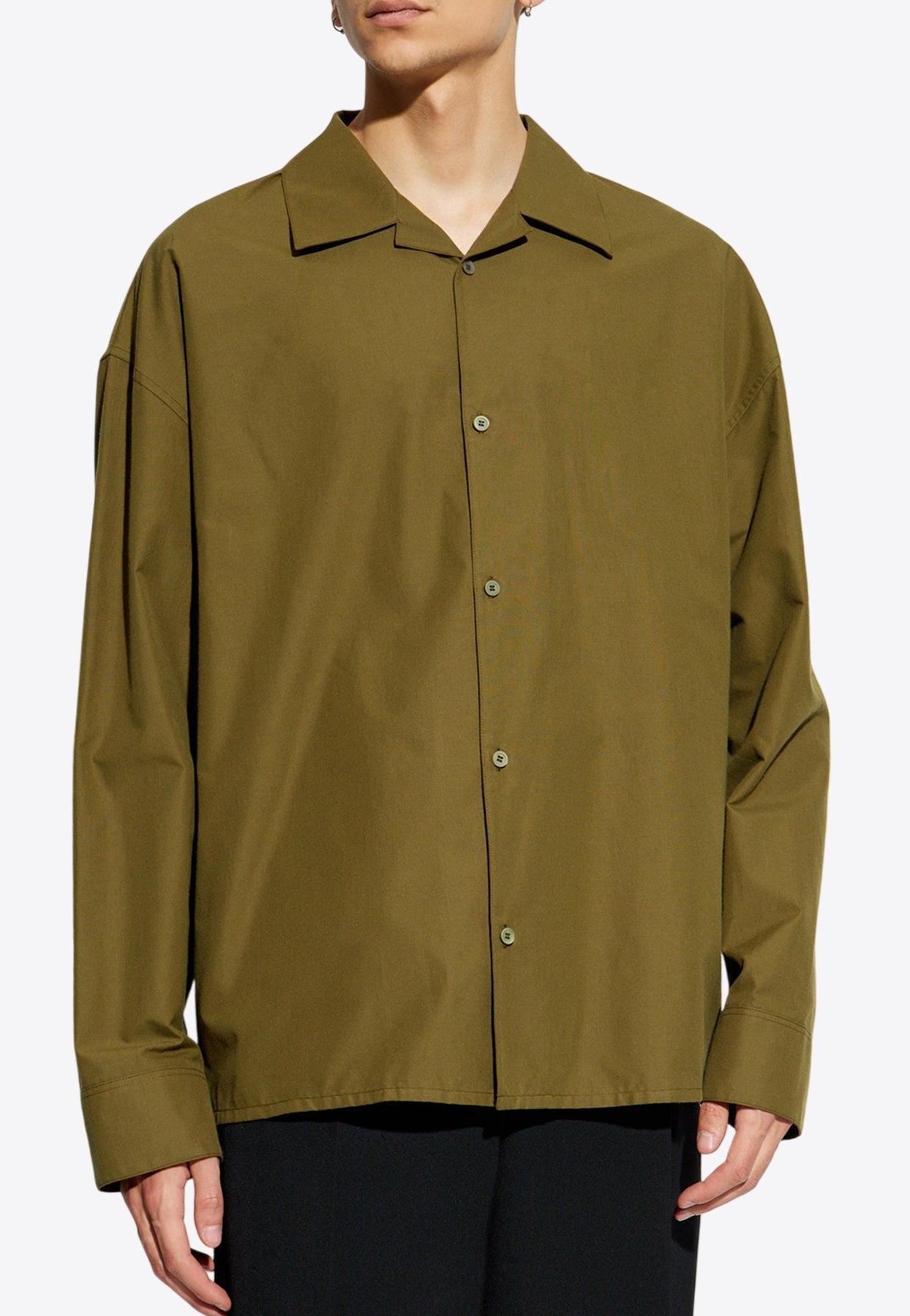 LOEWE Anagram Long-sleeved Shirt In Green Product Image
