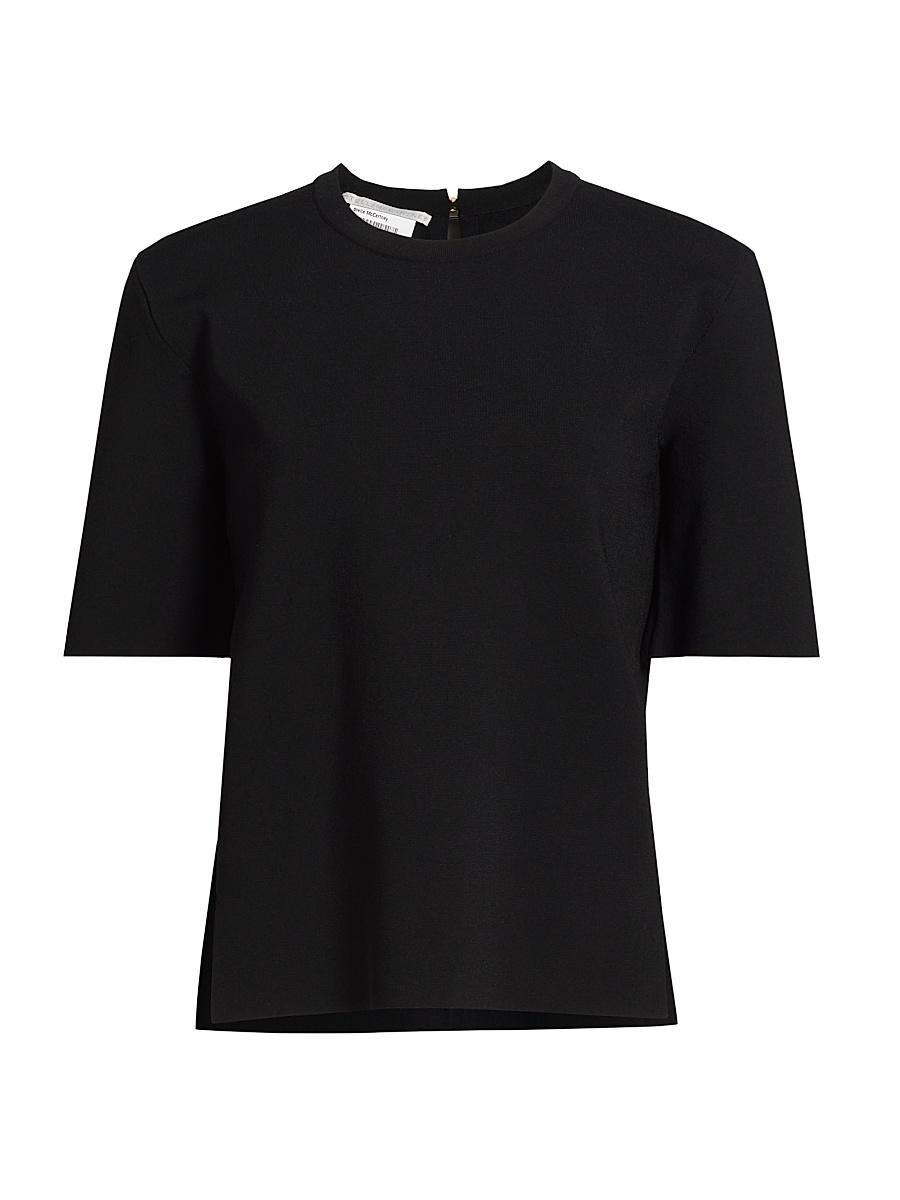 Womens Compact Knit Short-Sleeve Top Product Image