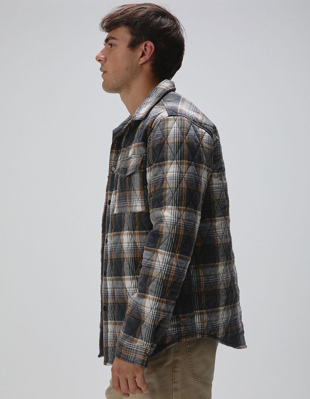RSQ Mens Quilted Plaid Jacket - GRAY Product Image