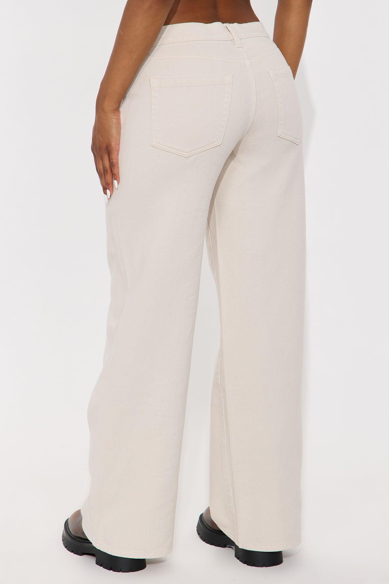 Southside Low Rise Wide Leg Jean - Stone Female Product Image