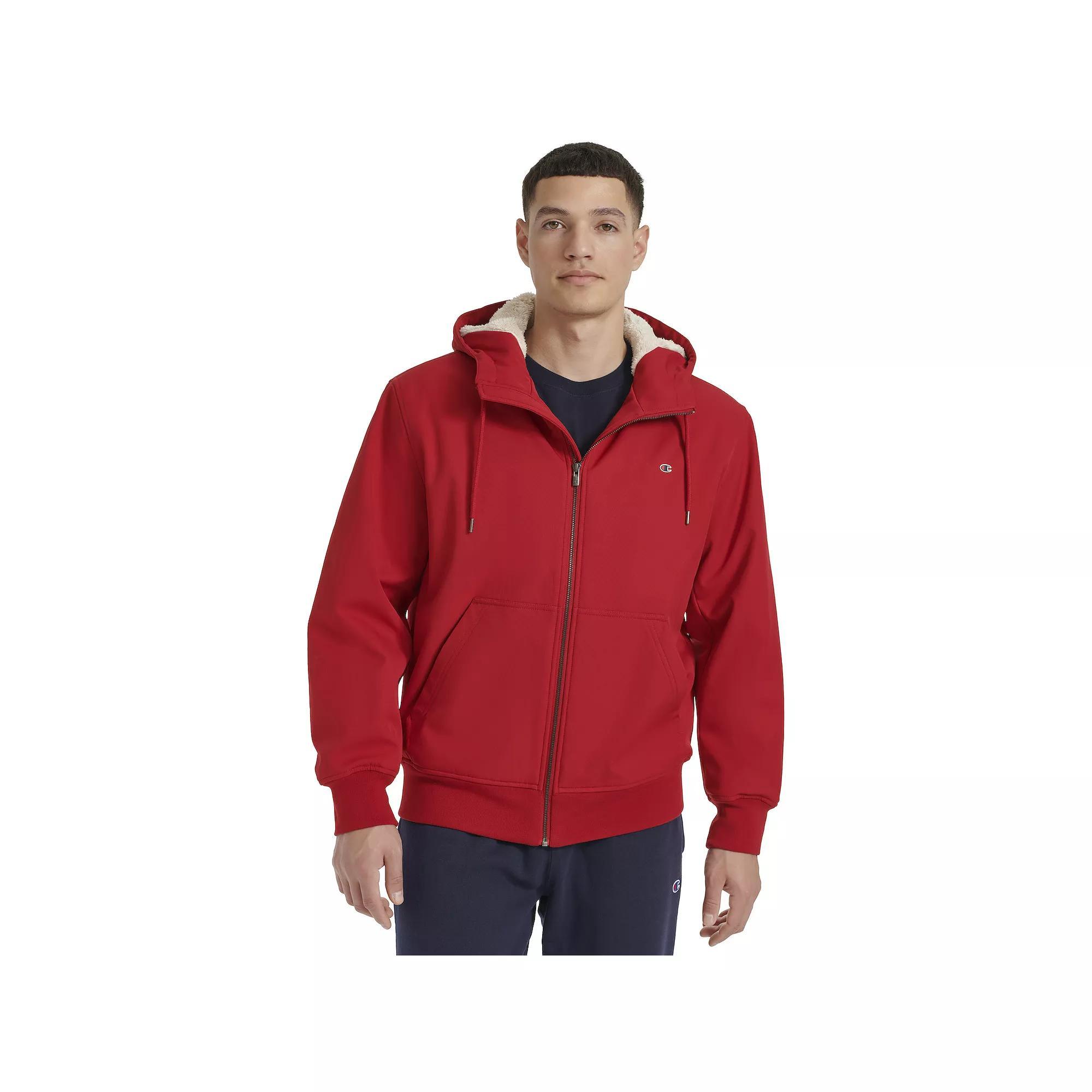 Men's Champion® Sherpa Lined Hoodie, Size: Large, Red Pepper Product Image