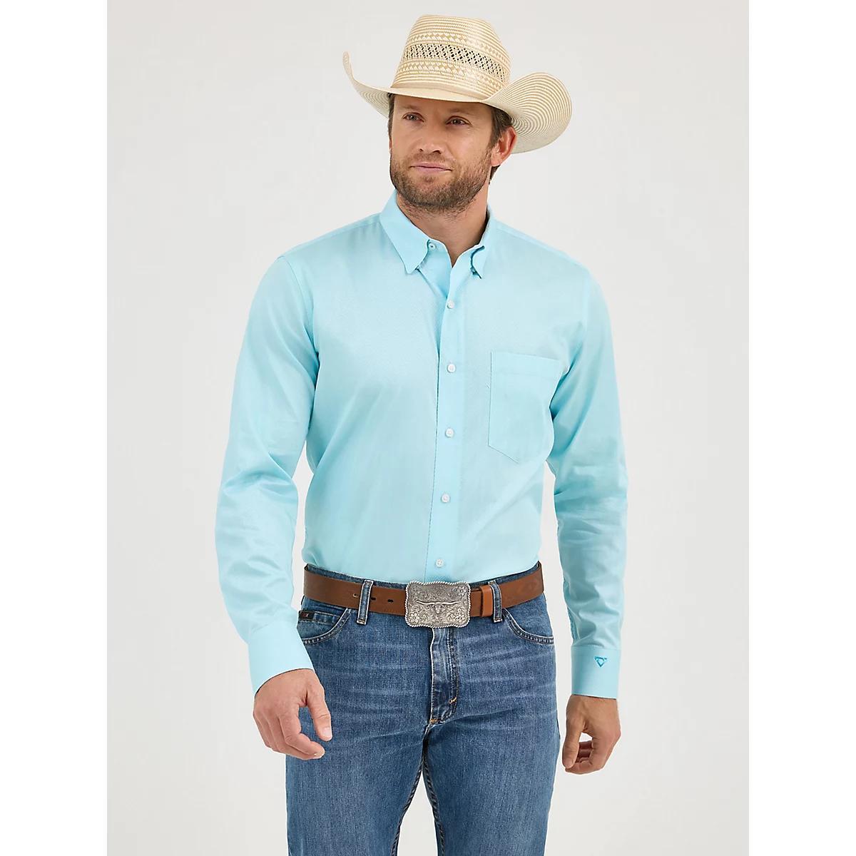 Men's Cody Johnson One Pocket Button Down Shirt in Gray Contrast Product Image