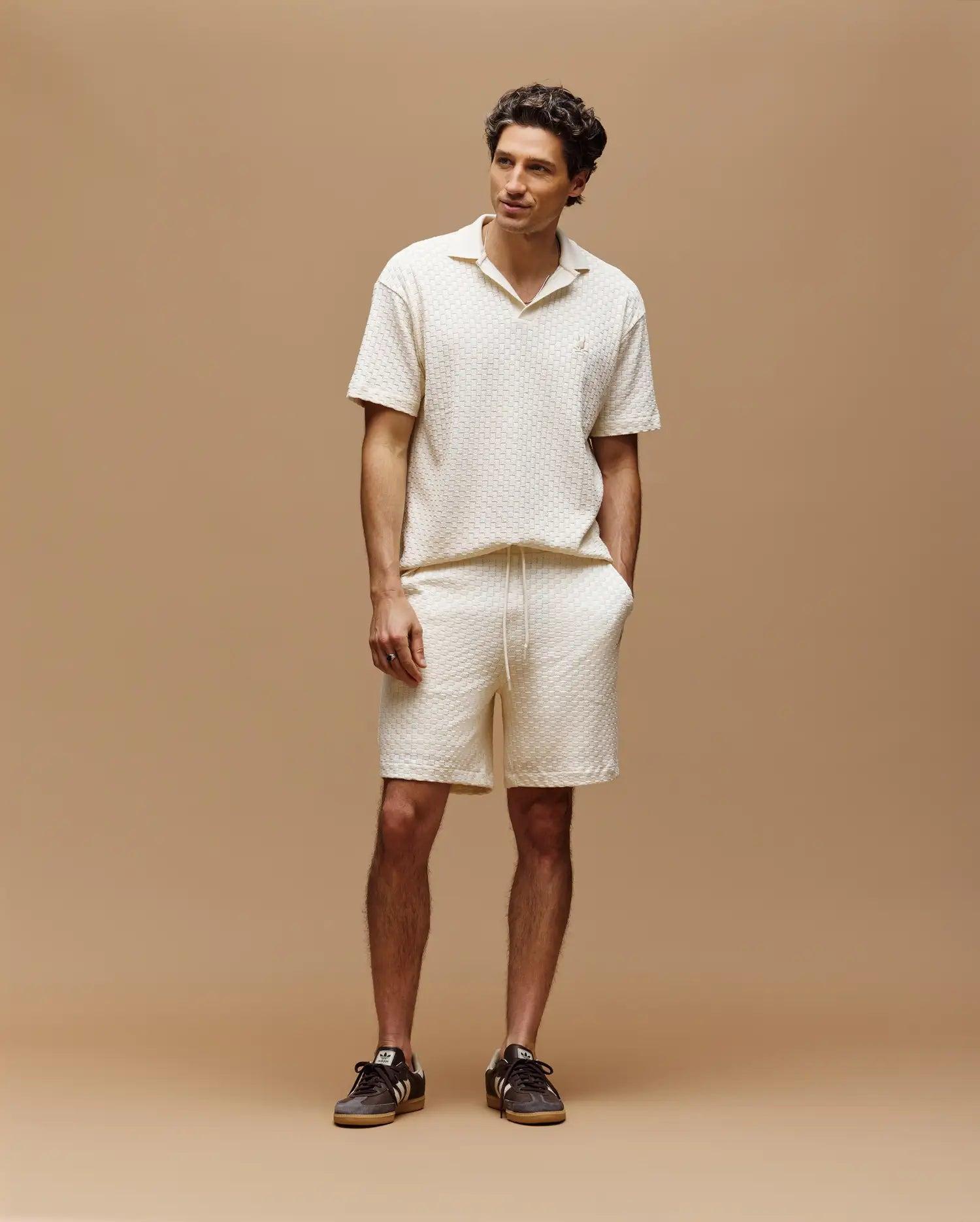MENS KAIRO JOHNNY COLLAR CROCHET POLO - MT0100100 Male Product Image