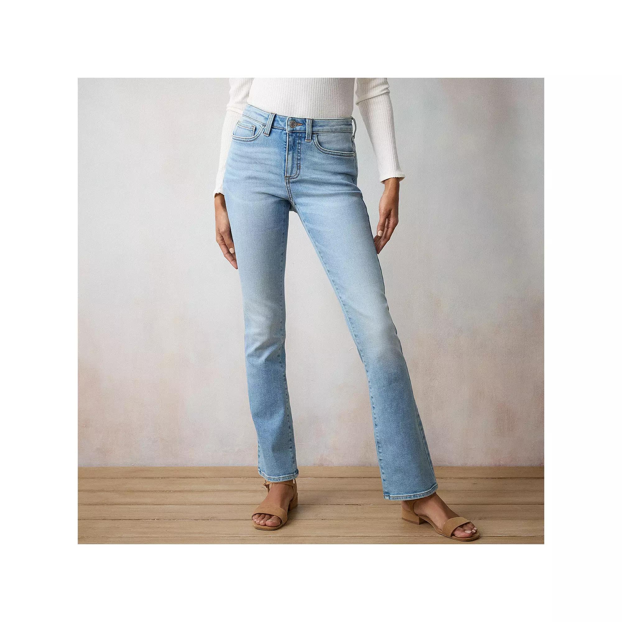 Women's LC Lauren Conrad High-Waist Bootcut Jeans, Size: 18, Glenn Blue Product Image