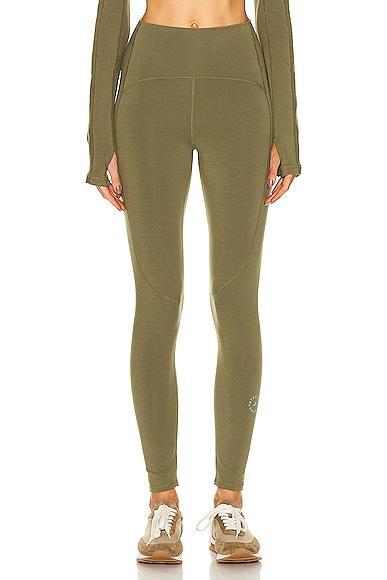 adidas by Stella McCartney True Strength Yoga 7/8 Legging in Olive Product Image