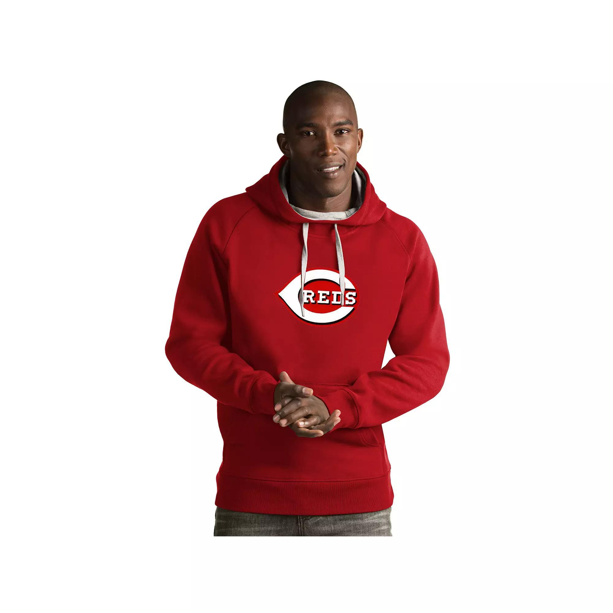 Mens Antigua Cincinnati Reds Victory Logo Hoodie Product Image