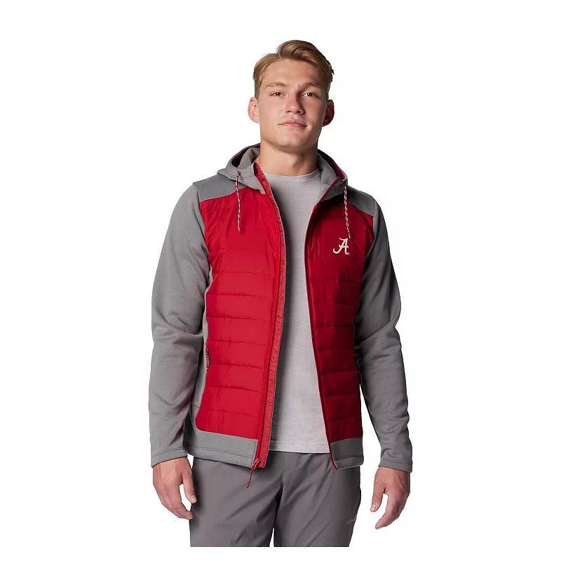 Men's Columbia  Gray/Crimson Alabama Crimson Tide Out-Shield Hybrid Full-Zip Hoodie Jacket, Size: Large, Grey Product Image