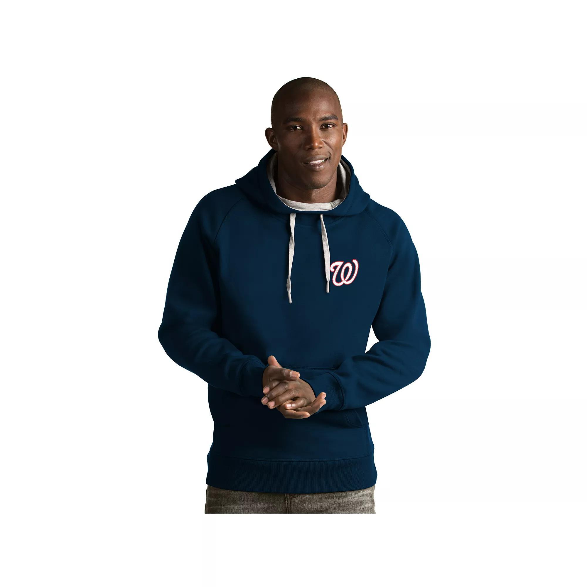 Men's Antigua New York Yankees Victory Pullover Hoodie, Size: 3XL, Blue Product Image