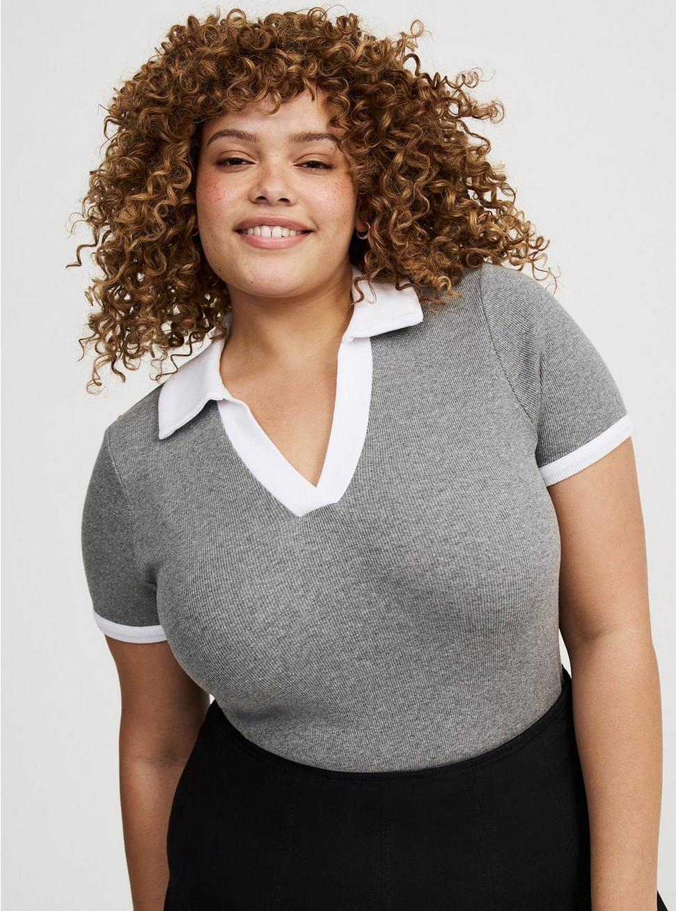 Heritage Rib Polo Tee Product Image