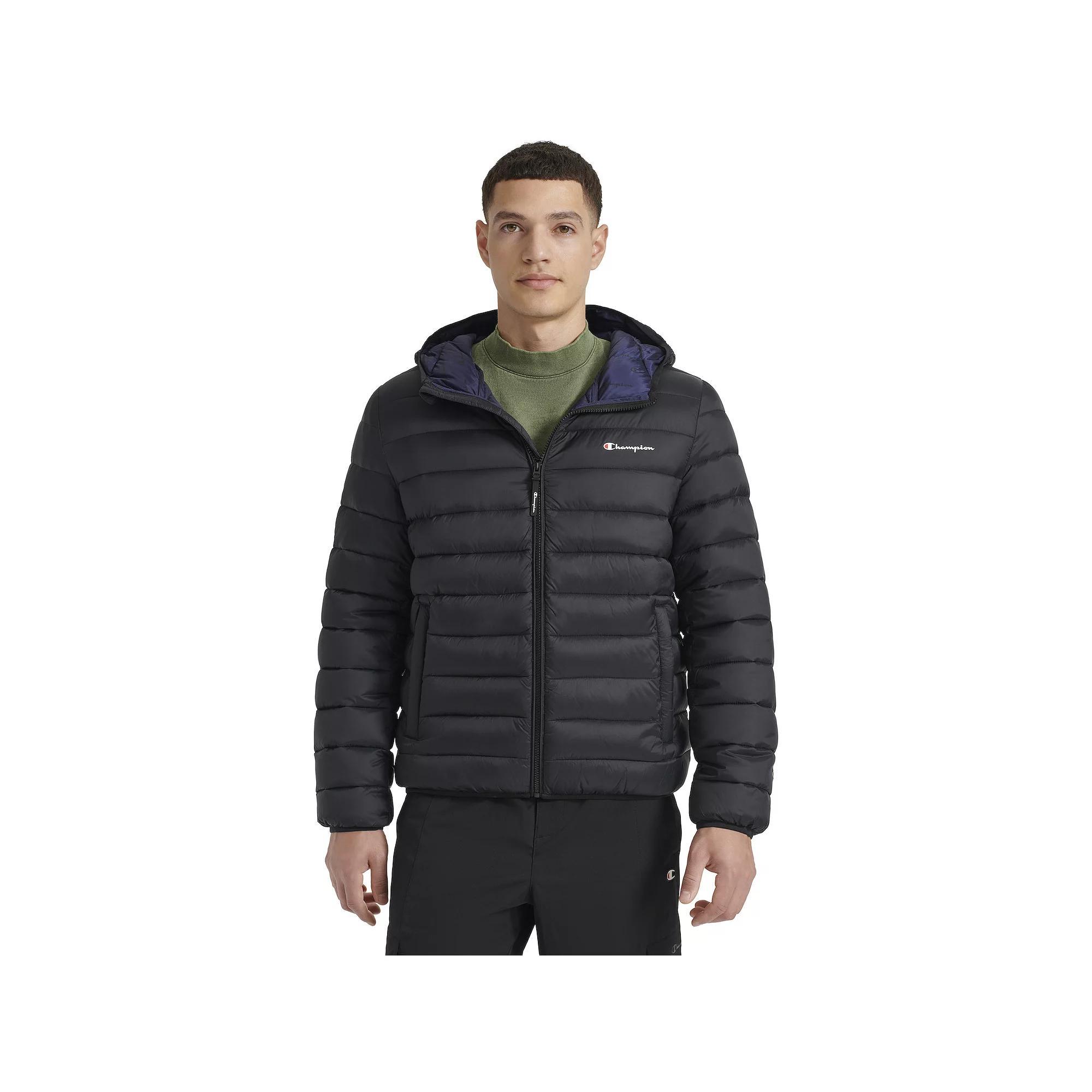 Mens Champion Lightweight Puffer Jacket with Hood Product Image