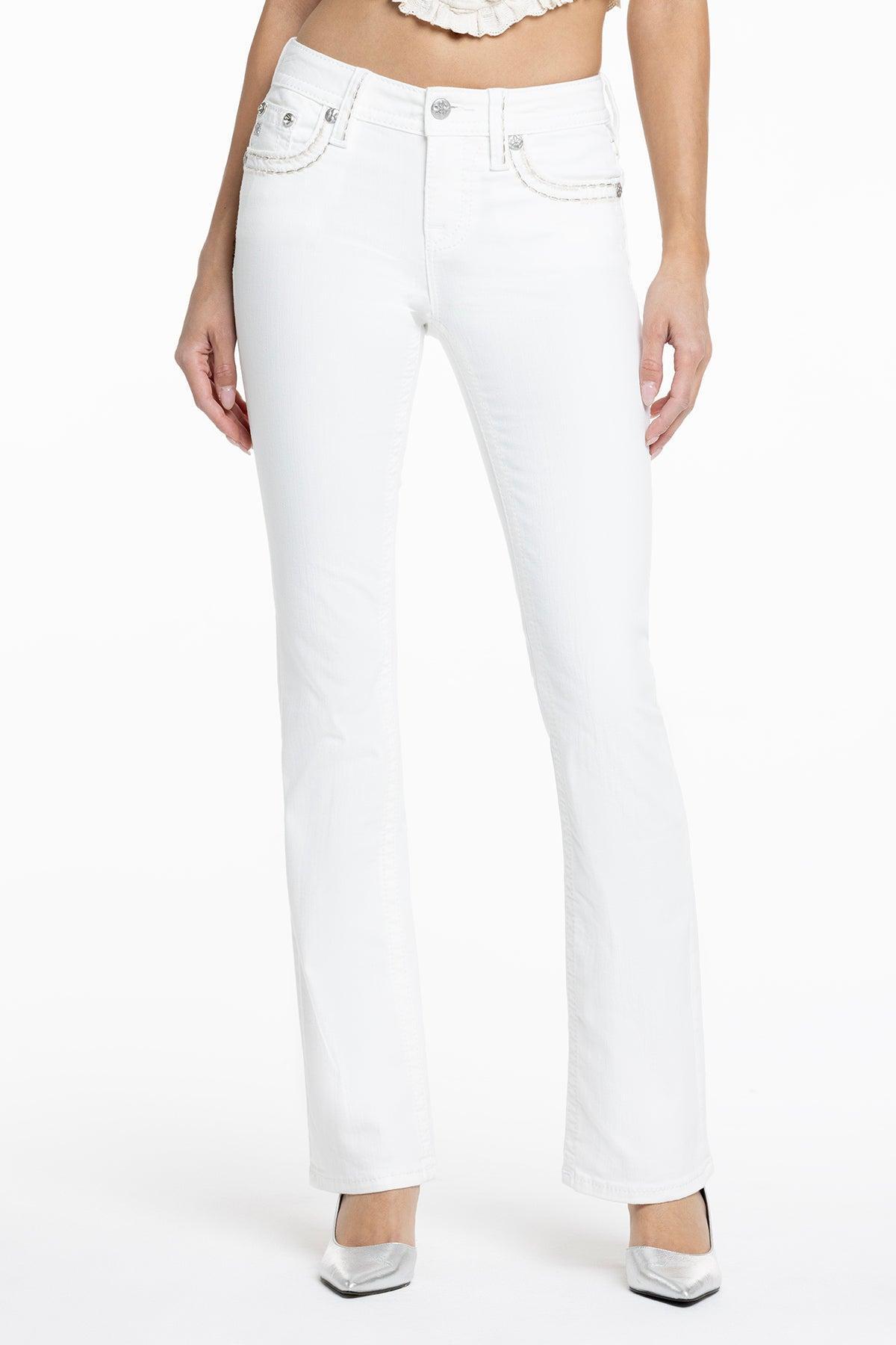 Classic White Bootcut Jeans Product Image