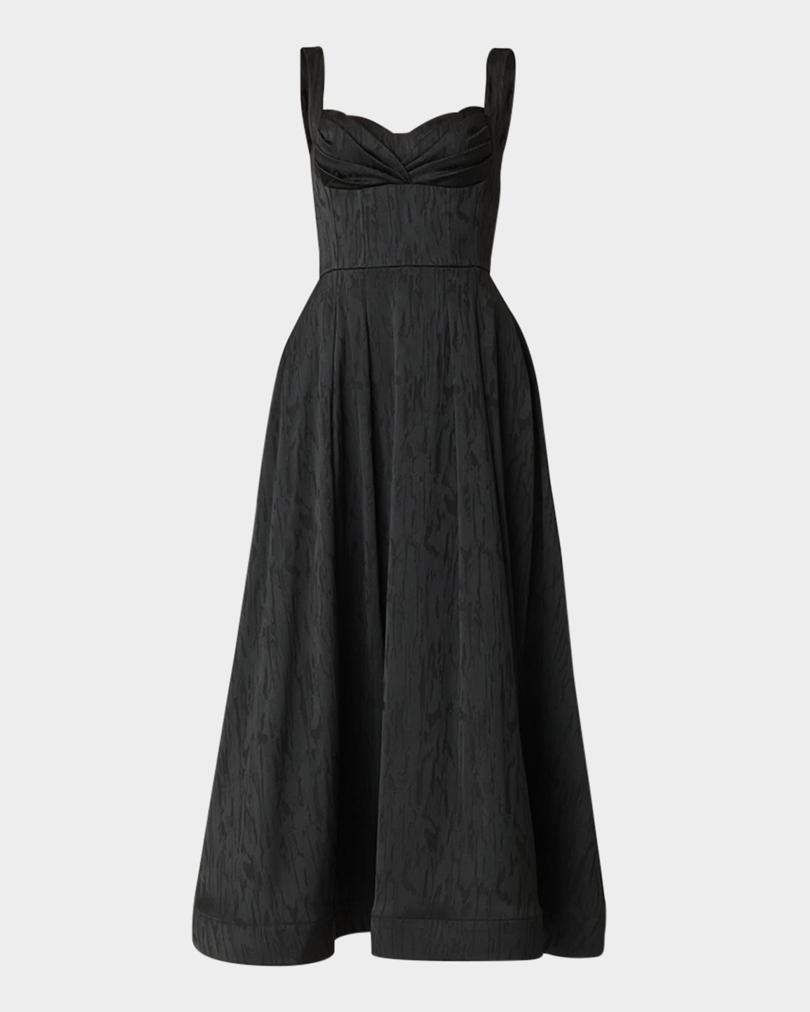 Ophelia Jacquard Sweetheart Midi Dress Product Image