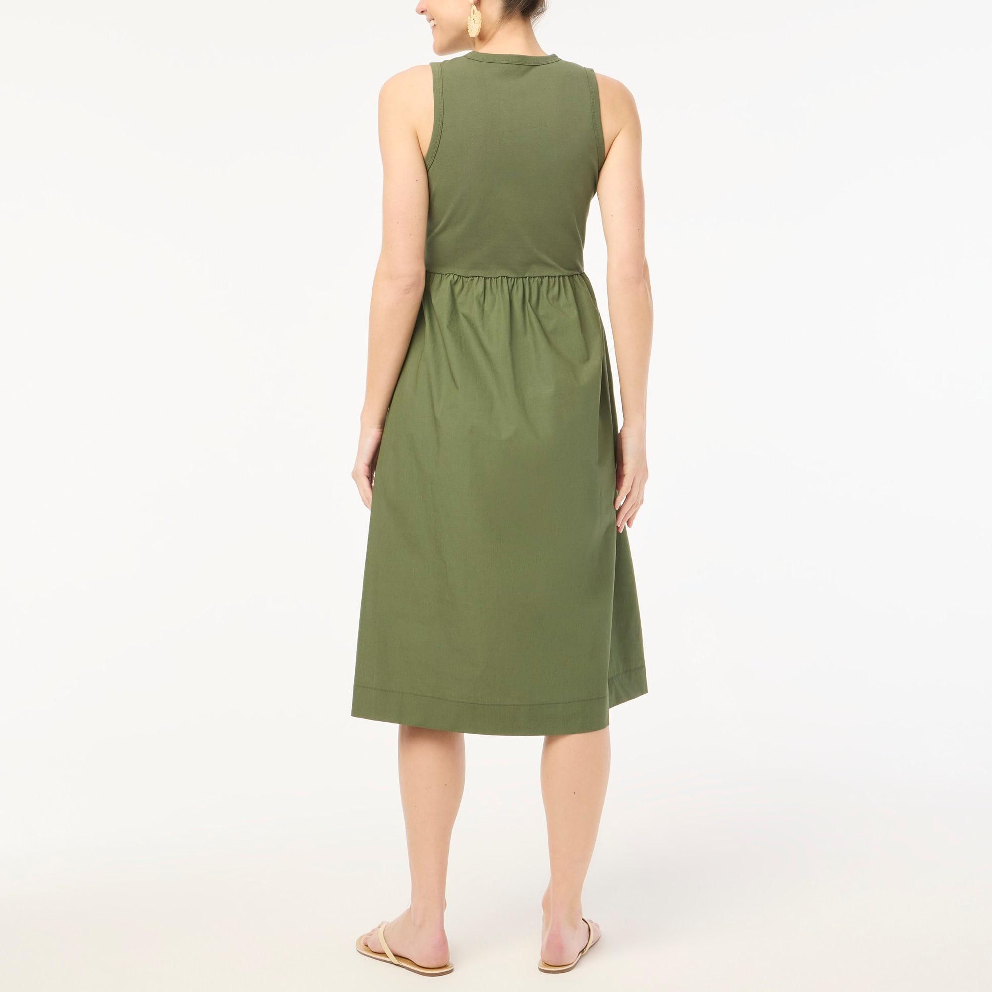 High-neck mix-knit dress Product Image
