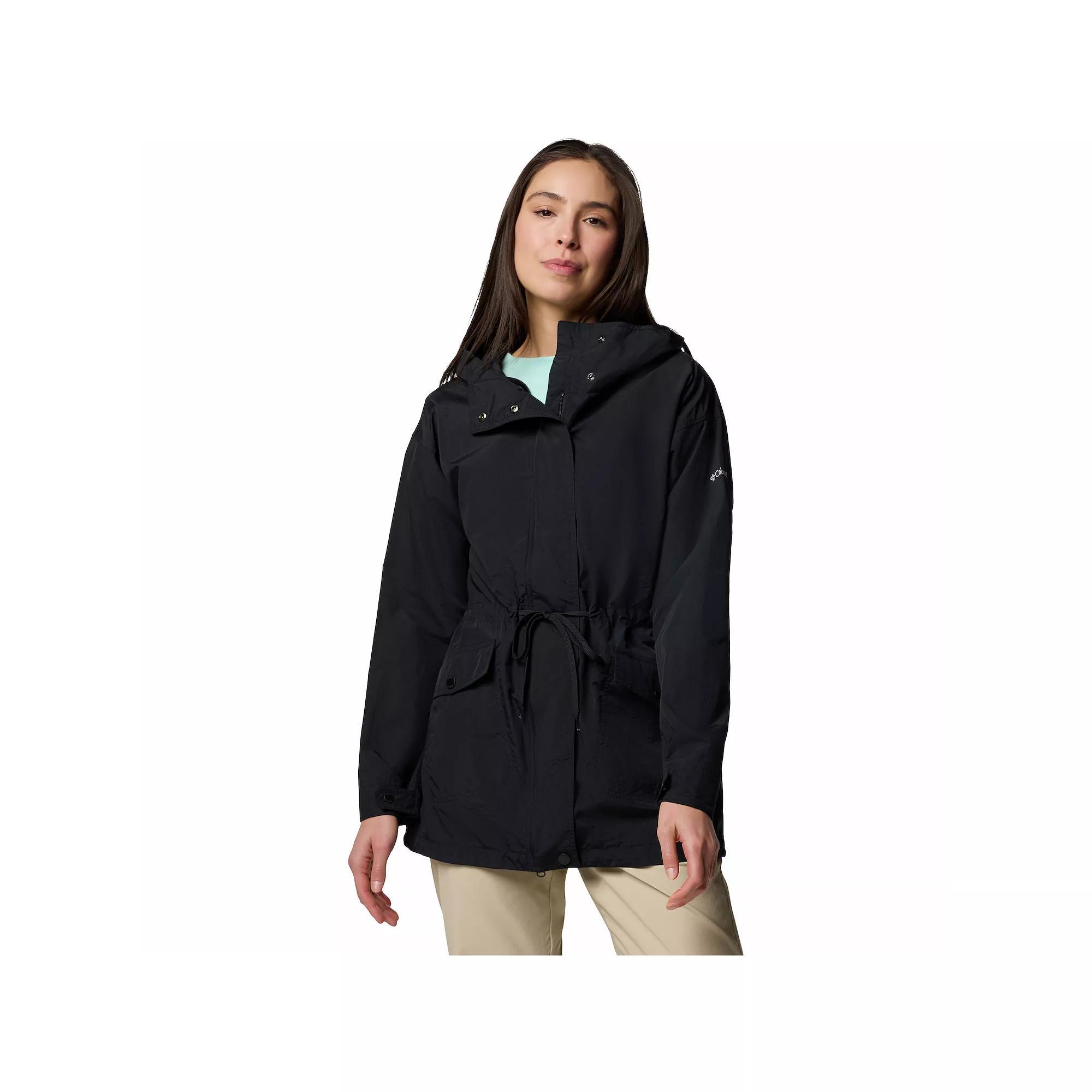 Women's Columbia Pardon My Jacket Hooded Rain Coat, Size: Medium, Collegiate Blue Product Image