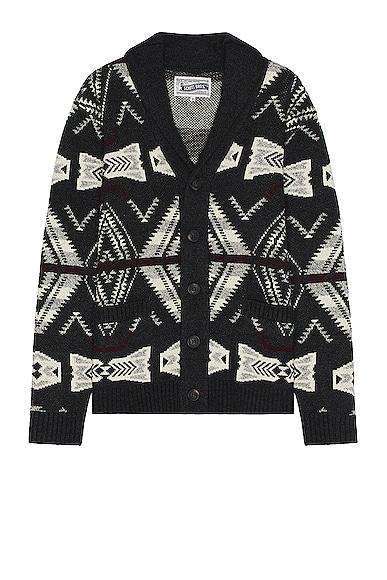 Schott Southwestern Cardigan in Black Product Image