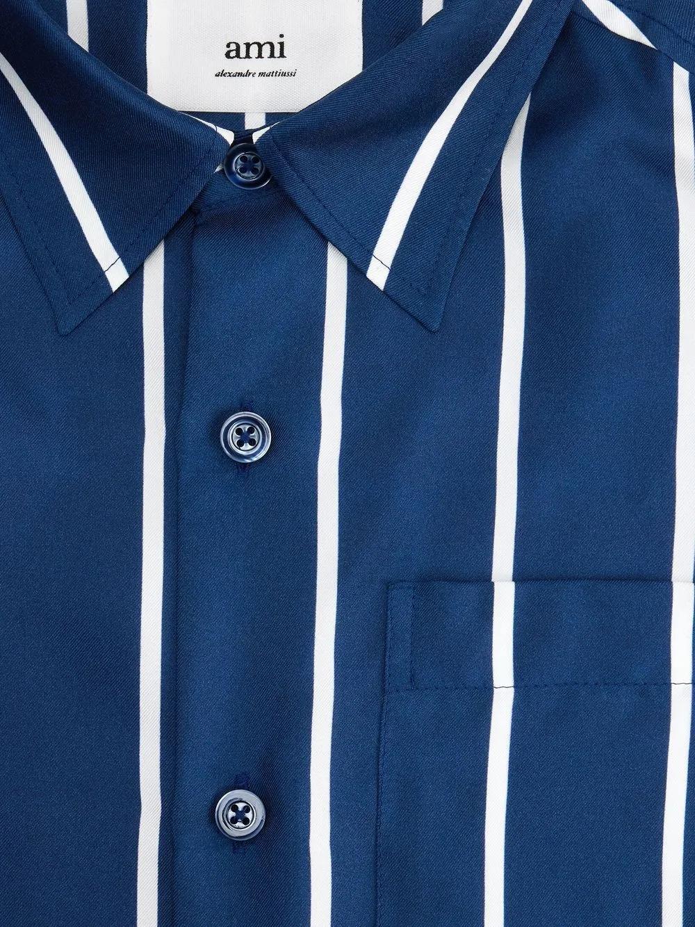 striped button-up shirt Product Image