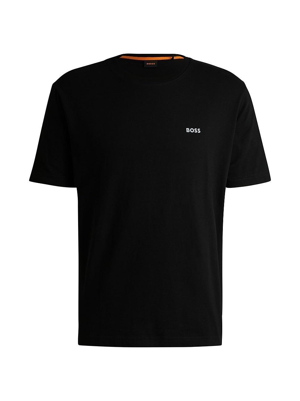 Mens Cotton Jersey Crewneck T-Shirt with Faux Layering Product Image