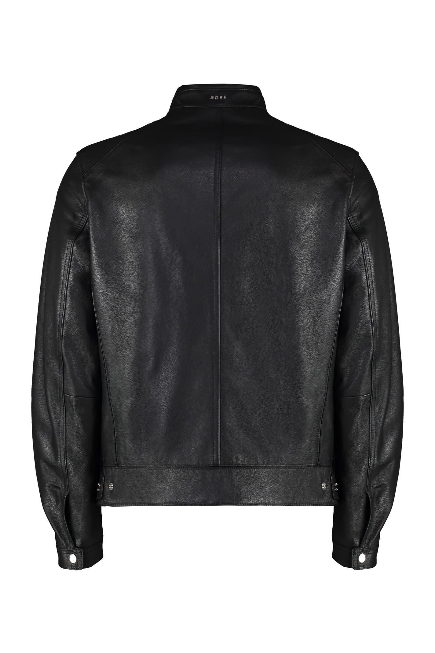 HUGO BOSS Boss Lambskin Jacket In Black Product Image