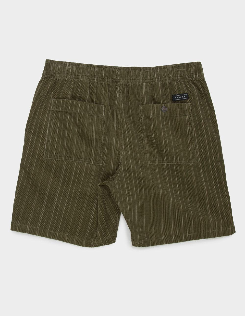 VISSLA Rails Mens 18" Elastic Corduroy Shorts - OLIVE Product Image