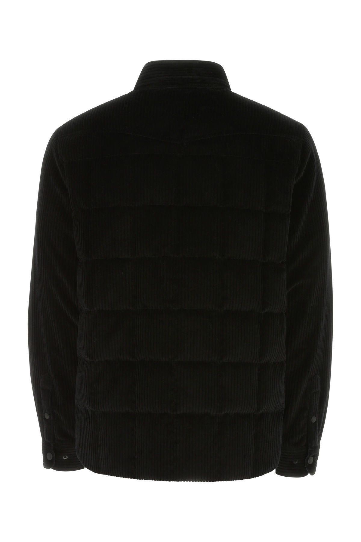 MONCLER Button-up Padded Jacket In Black Product Image