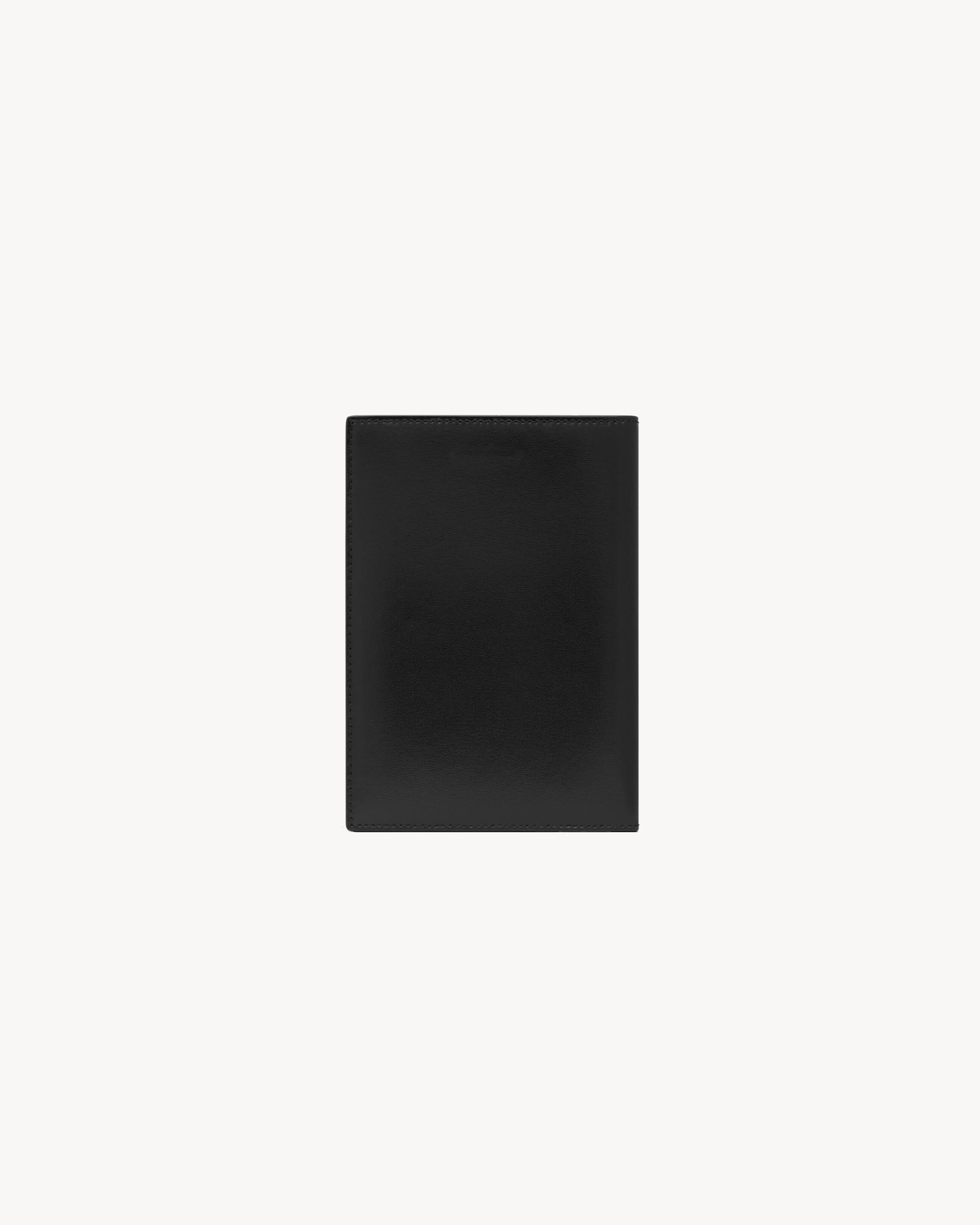 SAINT LAURENT PARIS PASSPORT CASE IN LACQUERED LEATHER Product Image