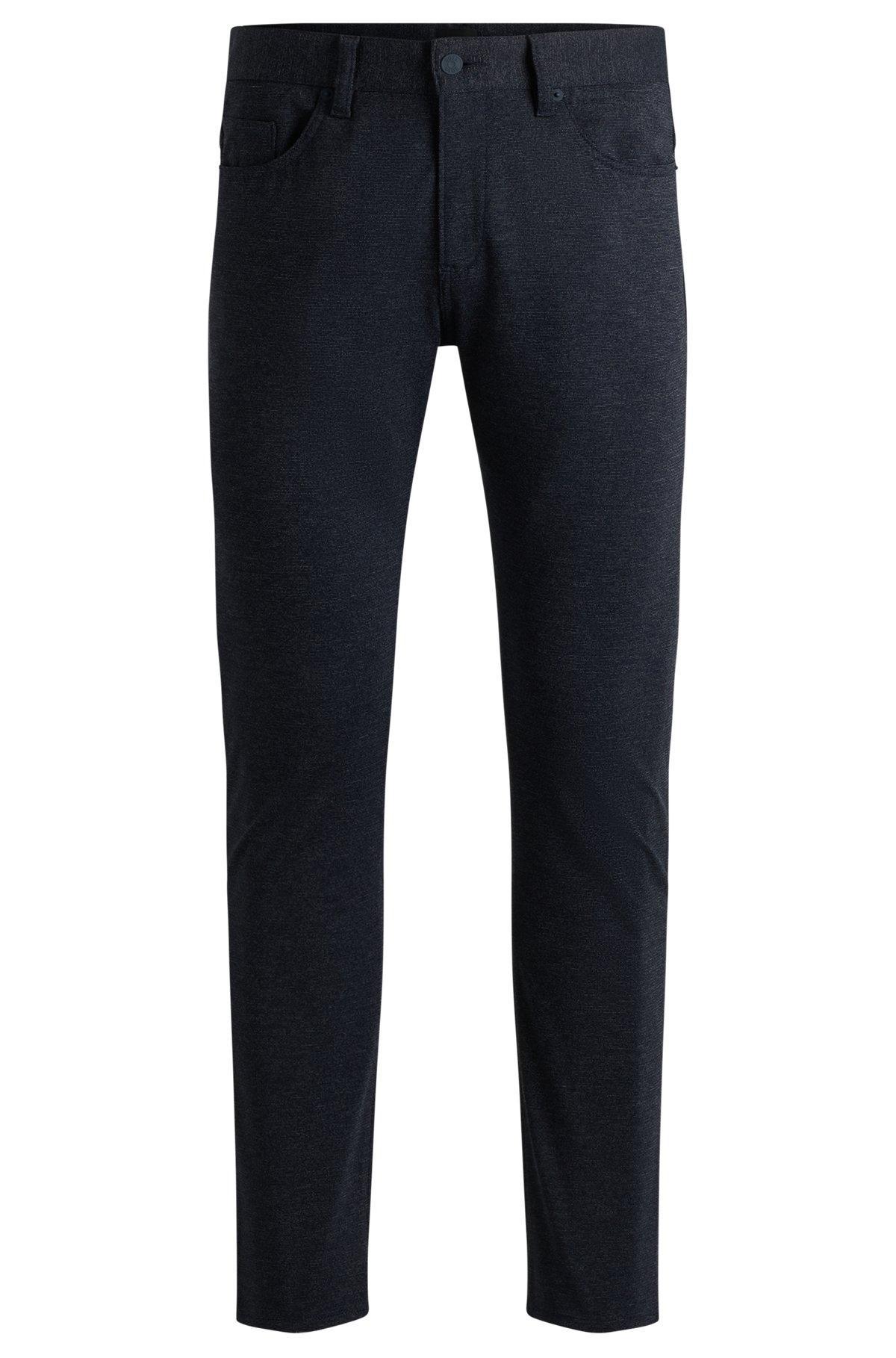 Delaware slim-fit trousers in two-tone stretch jersey Product Image