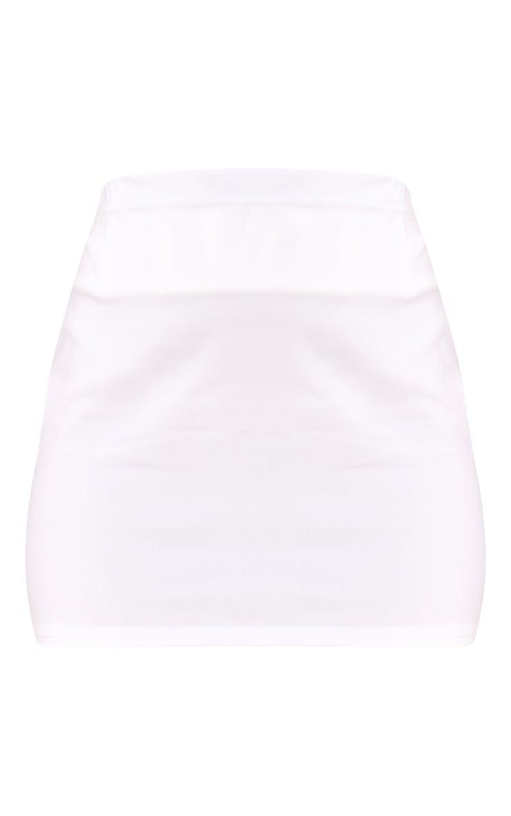 Cream Stretch Woven Oversized Bow Detail Mini Skirt Product Image