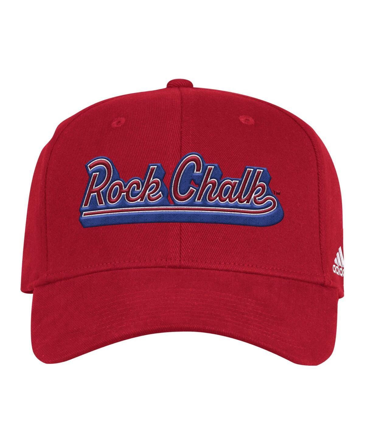 Men's adidas Red Kansas Jayhawks Chant Flex Hat, Size: Medium/Large Product Image