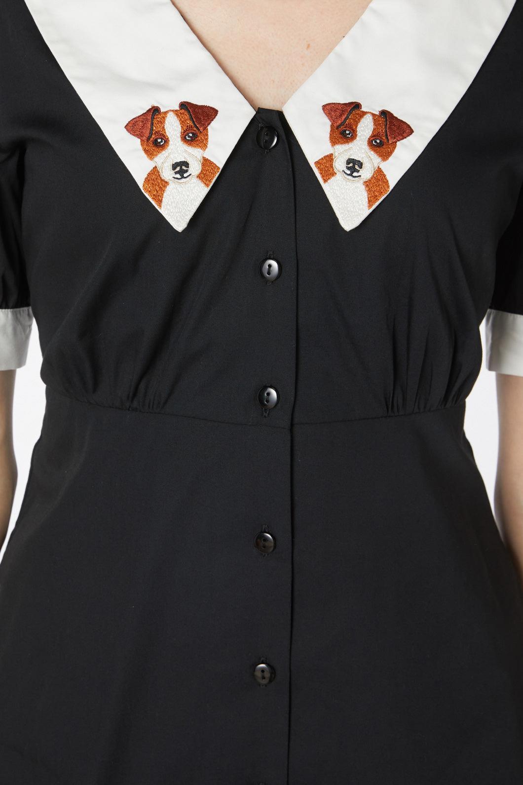 Puppy Embroidery Dress Product Image